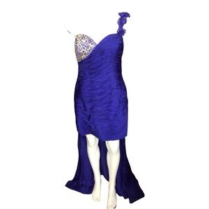 May‎ Queen Royal Blue High Low Dress